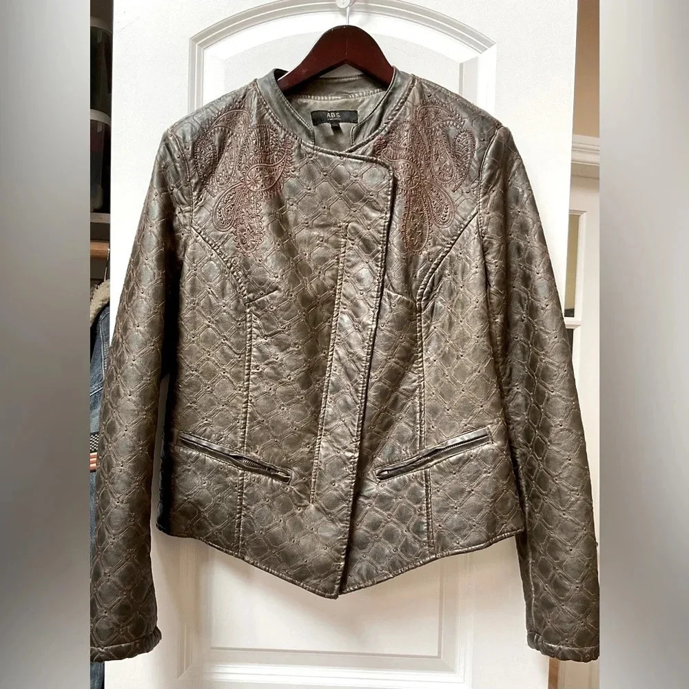 ABS by Allen Schwartz Faux Leather Jacket